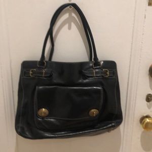 Marc Jacobs vintage  black leather buckle tote bag.
